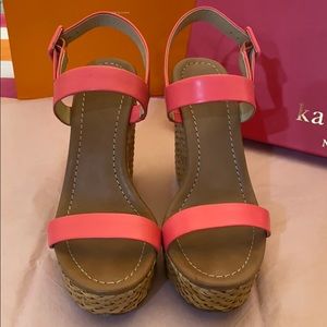 Kate Spade Pink Wedge Sandals